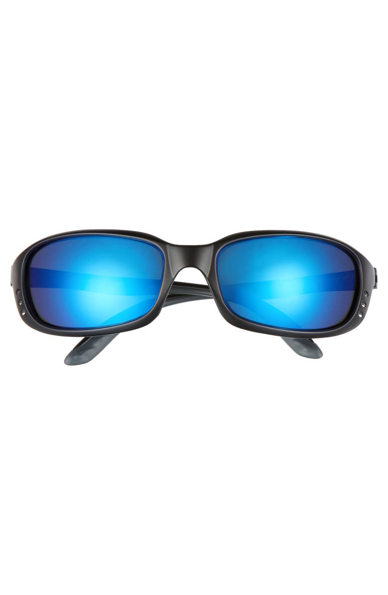 Costa Del Mar Brine 60mm Polarized Sunglasses, Alternate, color, Black/ Blue Mirror