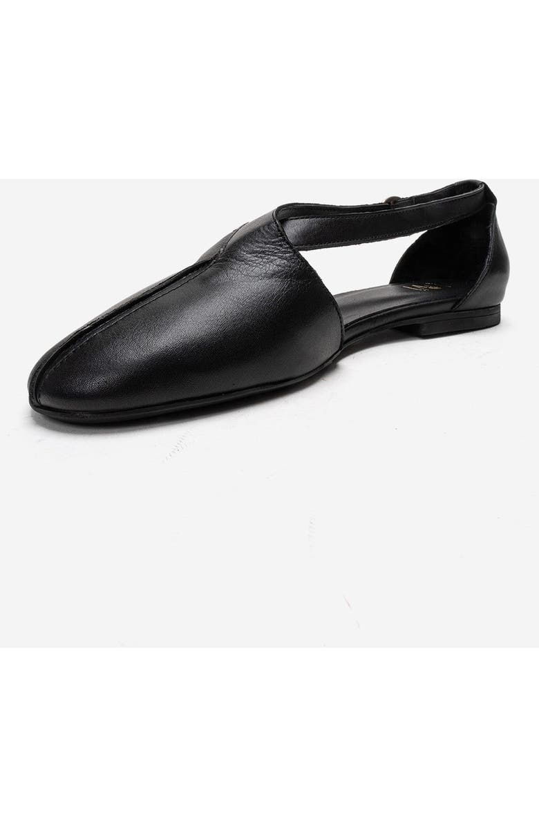 Forever & Always Shoes Fable Leather Side Cut Ballet Flat, Alternate, color, Black