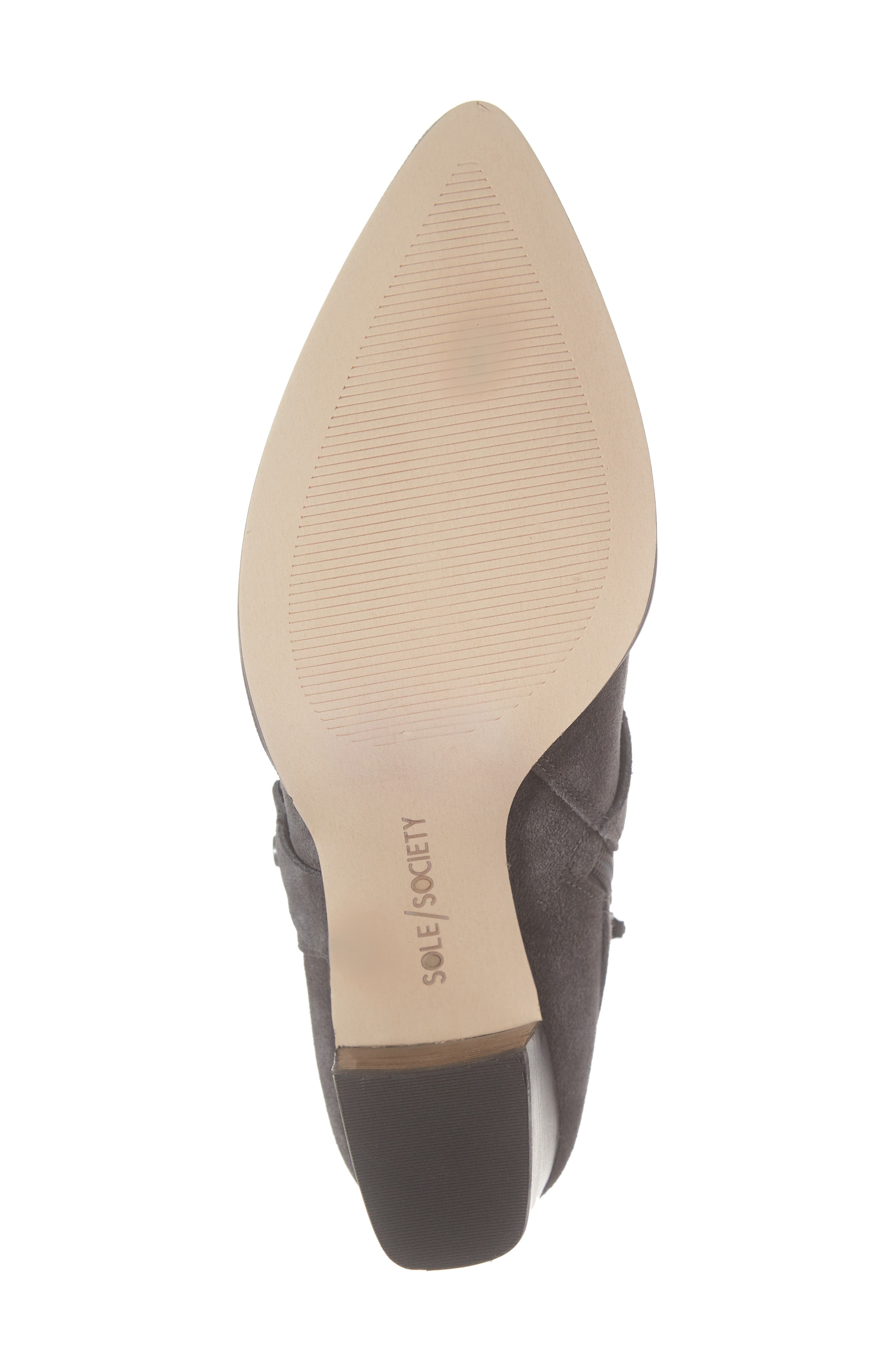 Dariela Strappy Bootie, Alternate, color, IRON SUEDE