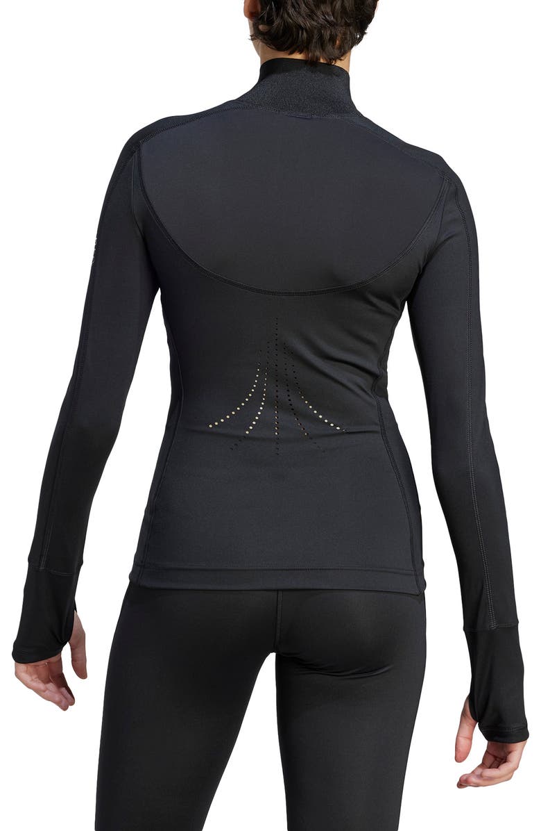 adidas by Stella McCartney Fitted Long Sleeve Jacket, Alternate, color, Black