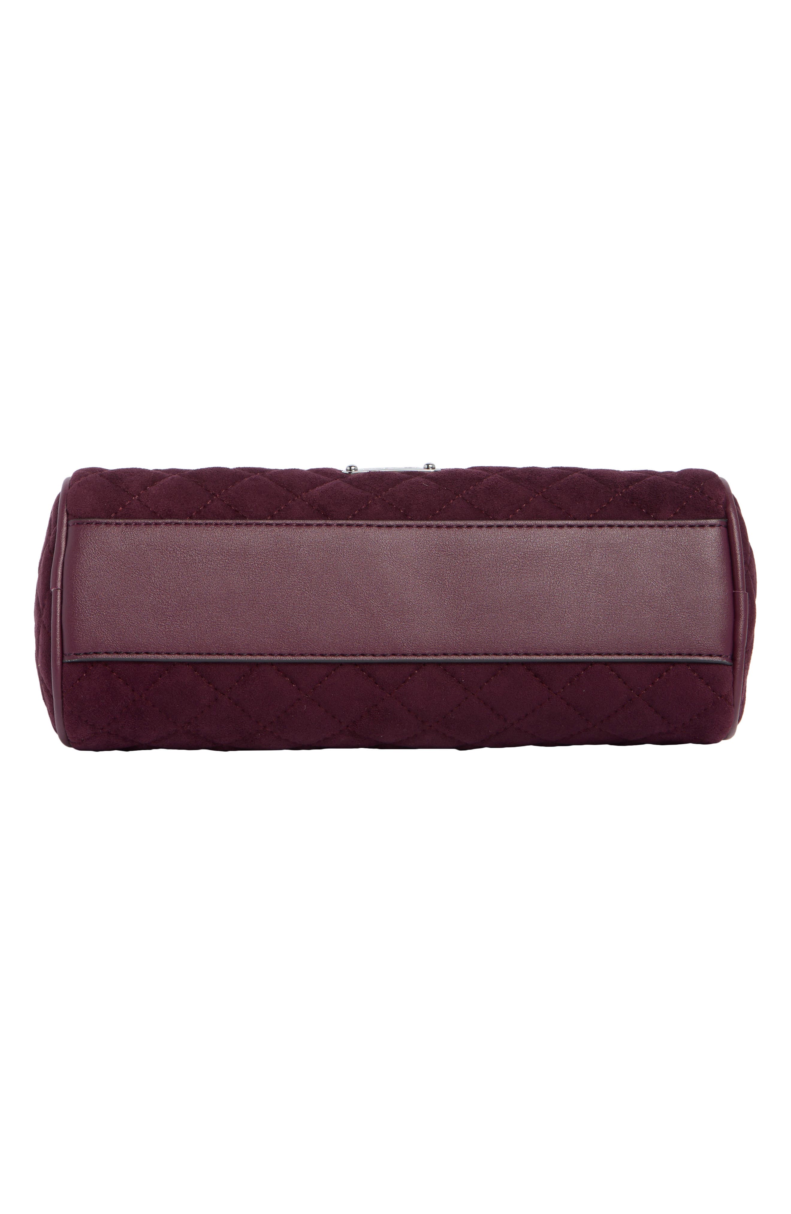Storme Quilted Faux Suede Shoulder Bag, Alternate, color, BOYSENBERRY