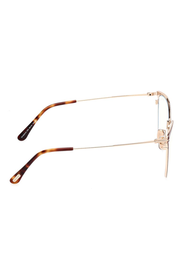56mm Blue Light Blocking Glasses, Alternate, color, MATTE LIGHT BROWN