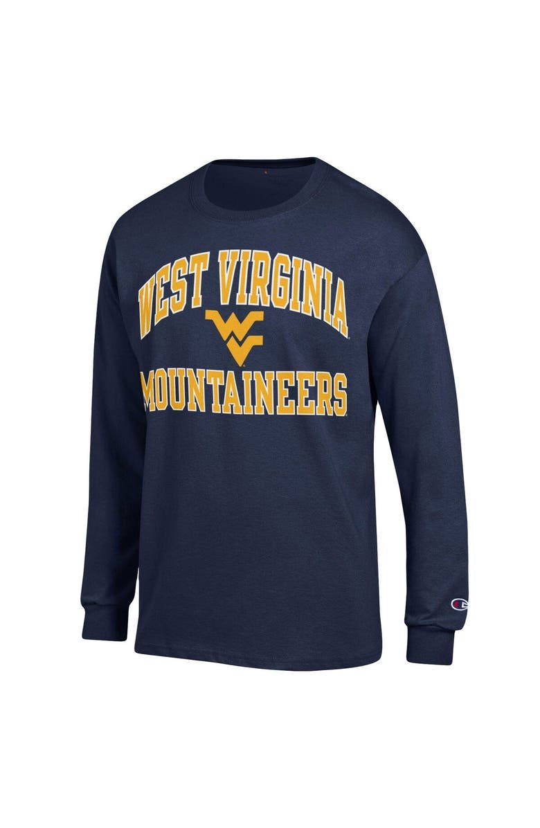 Champion Men's Champion Navy West Virginia Mountaineers High Motor Long Sleeve T-Shirt, Alternate, color, 