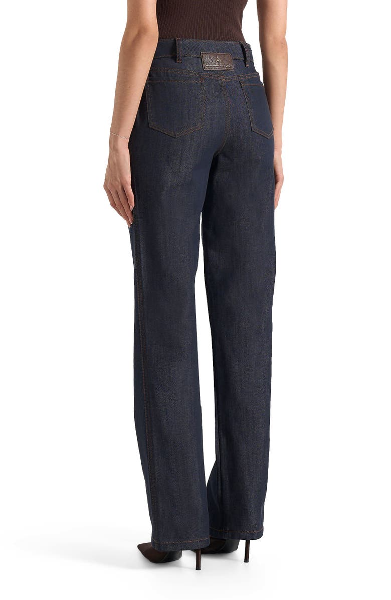 Manière De Voir Florence Denim High Rise Straight Leg Jeans, Alternate, color, Indigo