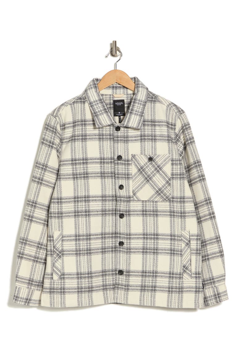 Flannel Shirt Jacket, Alternate, color, VINTAGE WHITE