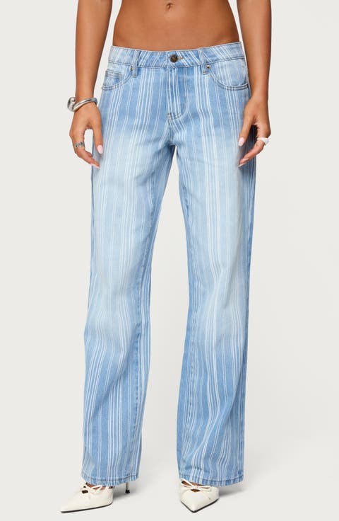 Tera Stripe Low Rise Jeans
