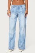 EDIKTED Tera Stripe Low Rise Jeans