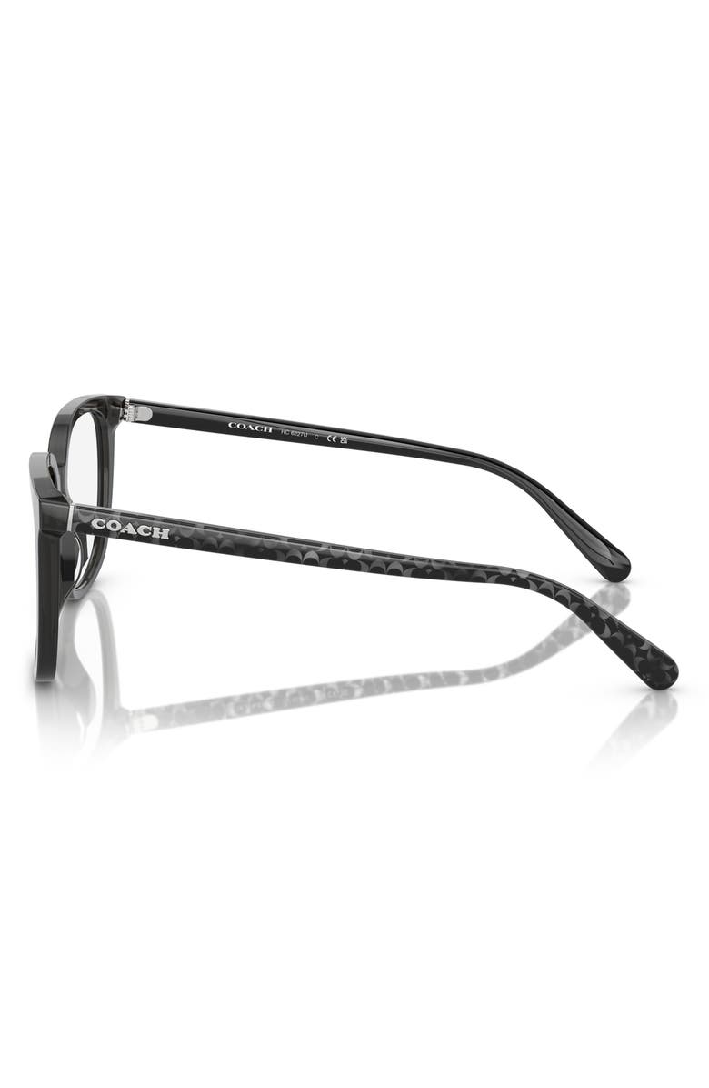 COACH 54mm Square Optical Glasses, Alternate, color, Transparent Dark Grey / Demo