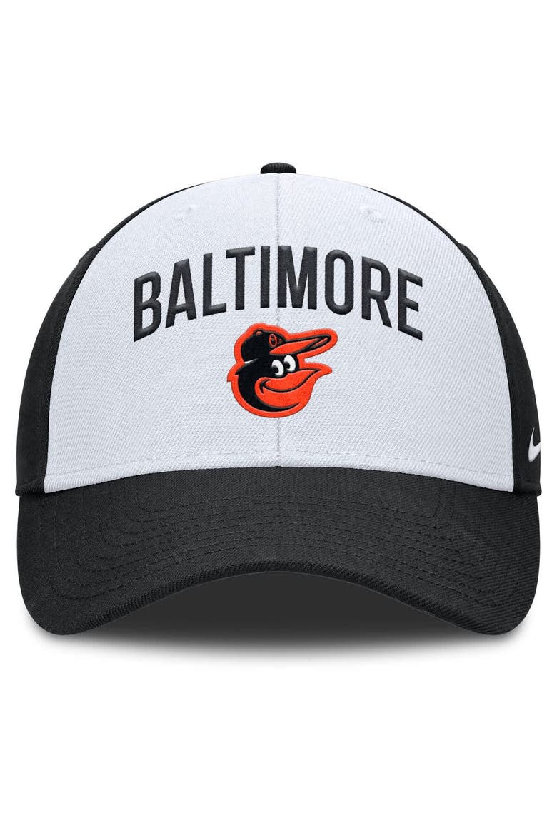 Men's Nike White/Black Baltimore Orioles Club Performance Adjustable Hat, Alternate, color, White