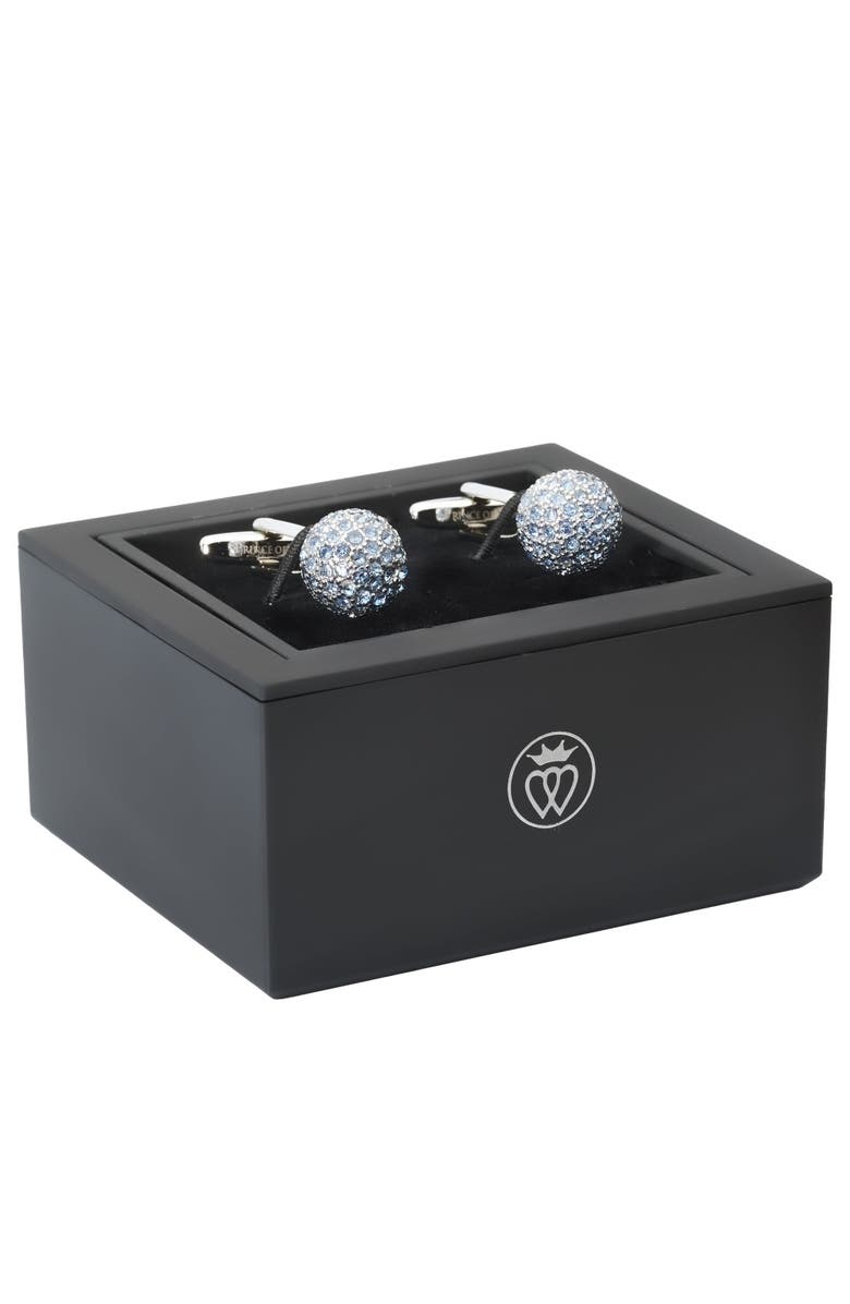 Prince of Scots Crystal Sphere Cufflinks, Alternate, color, Silver