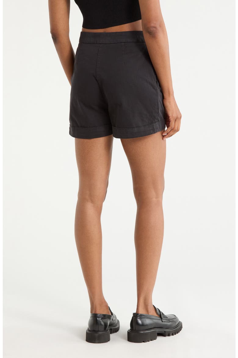 Taschi Stretch Cotton Shorts, Alternate, color, BLACK