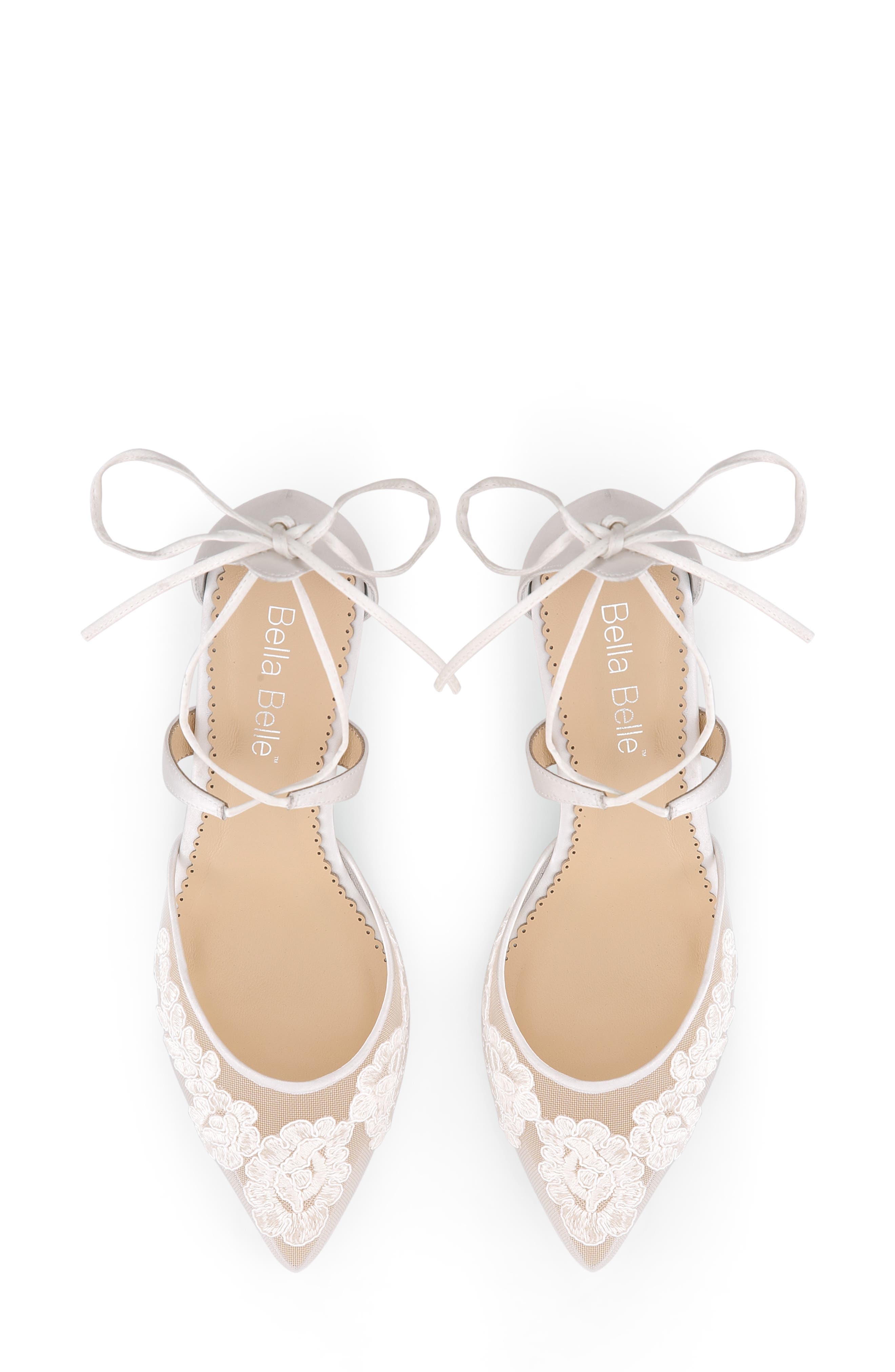 Bella Belle Embroidered Lace Pointed Toe Pump, Alternate, color, 