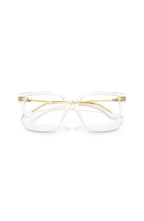 Dolce & Gabbana Dolce&gabbana 54mm Square Optical Glasses In Transparent
