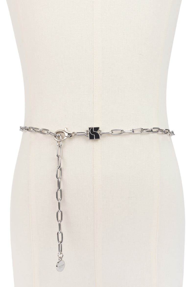dakota chain belt, Alternate, color, NICKEL / BLACK