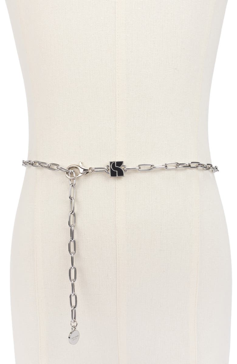 Kate Spade New York dakota chain belt, Alternate, color, Nickel / Black