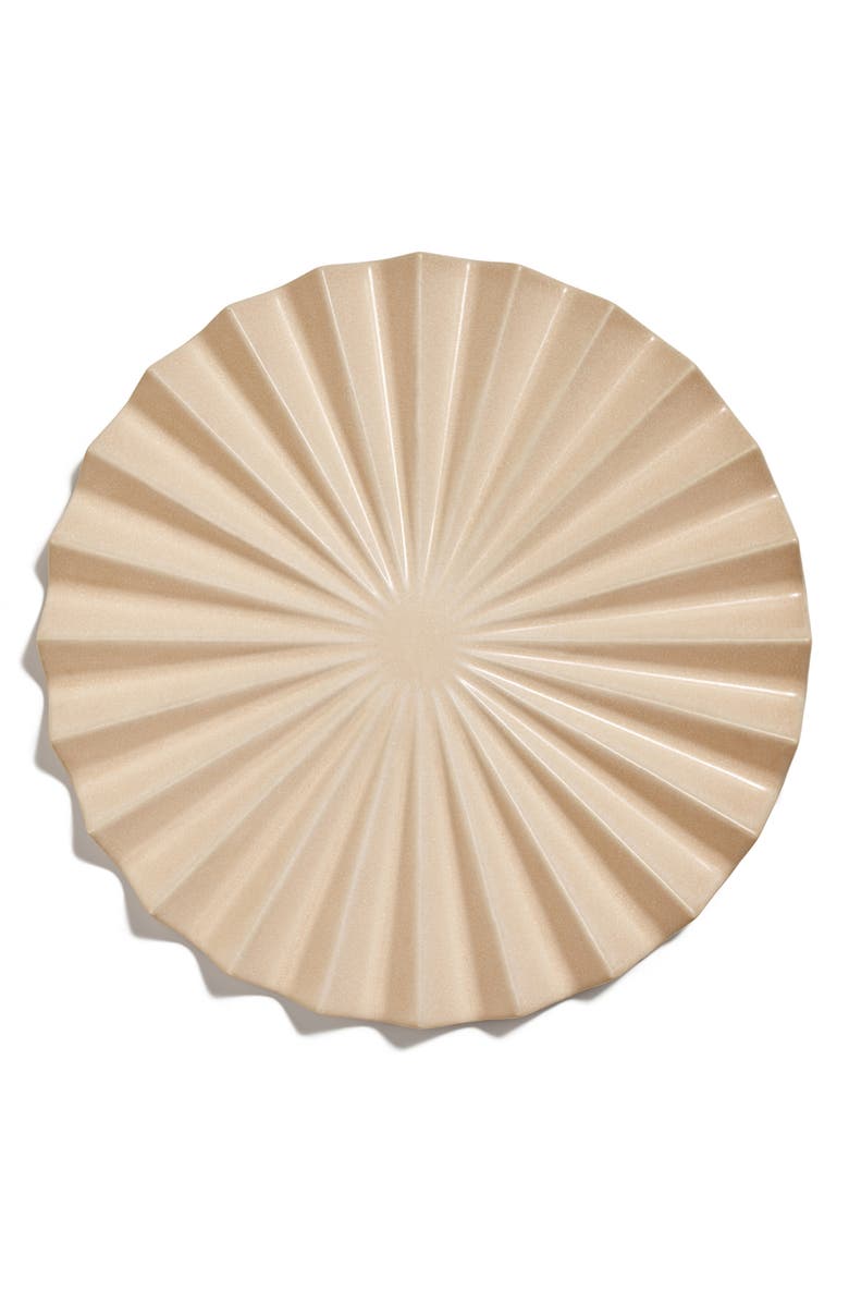 Our Place Pleated Starburst Stoneware Trivet, Main, color, Chickpea