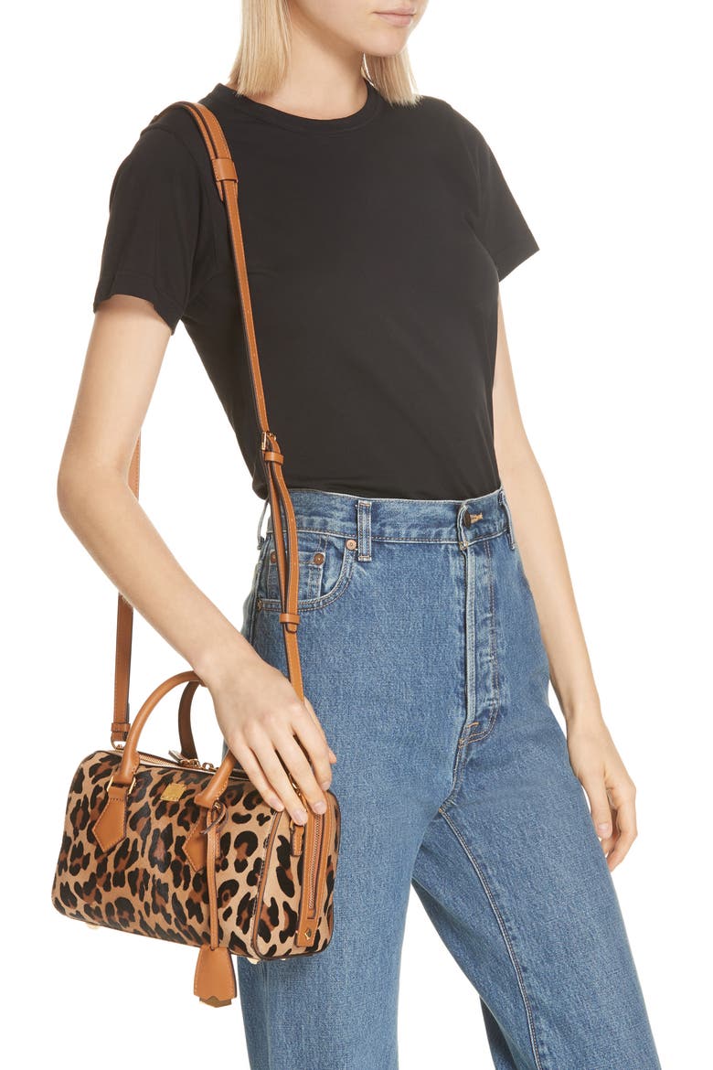 Boston Handle Kitchen MCM Small Boston Leopard Calf Hair Bowler Bag (Nordstrom Exclusive ...