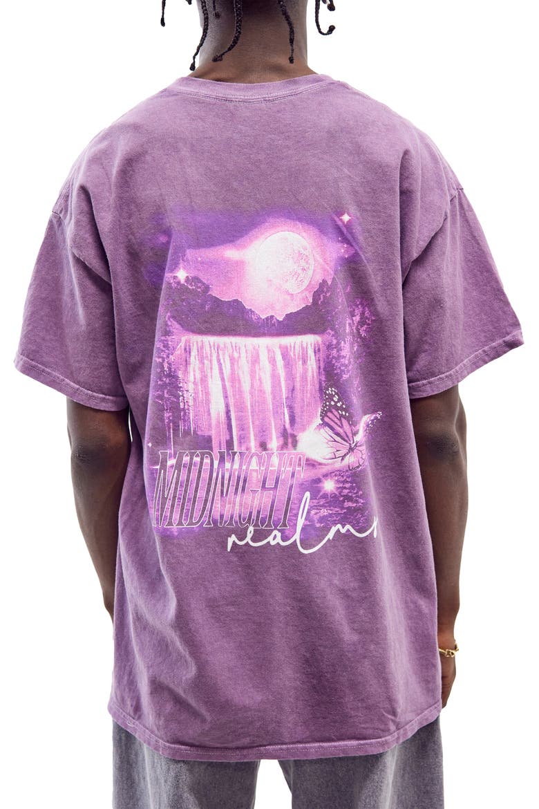 Midnight Realm Cotton Graphic Tee, Alternate, color, PURPLE