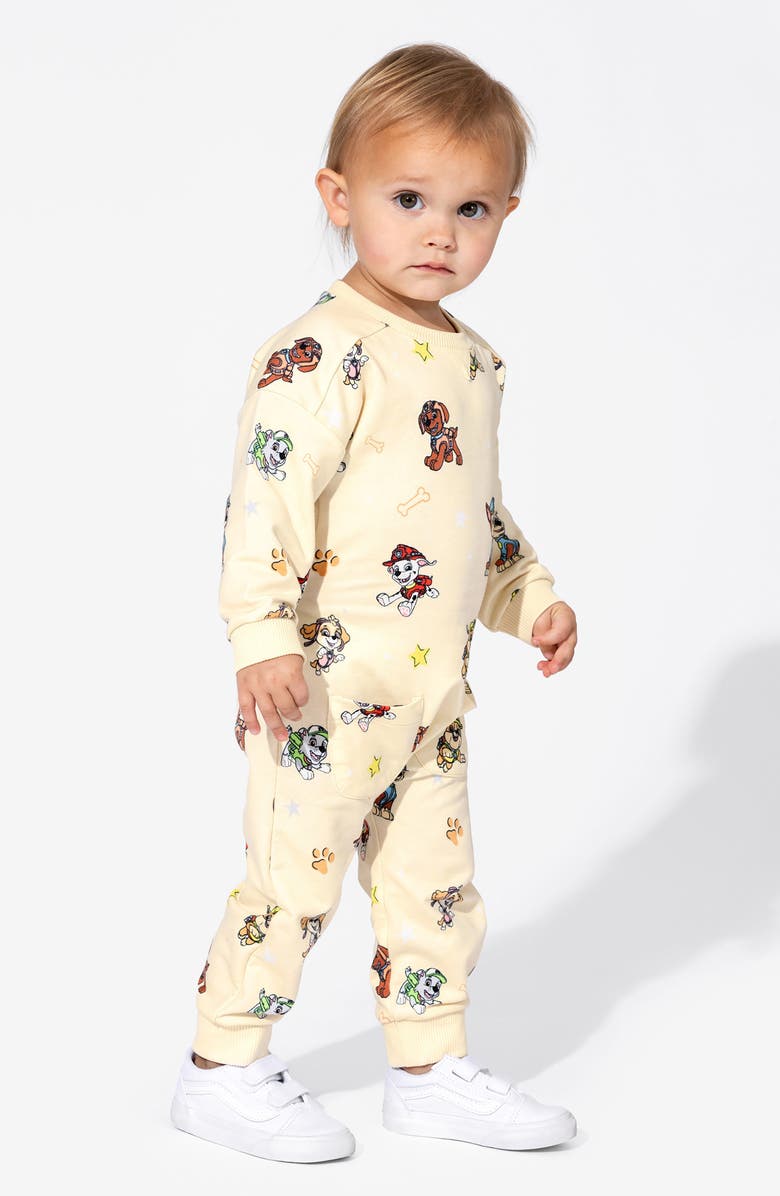 Bellabu Bear x Paw Patrol Fitted One-Piece Pajamas, Alternate, color, Beige