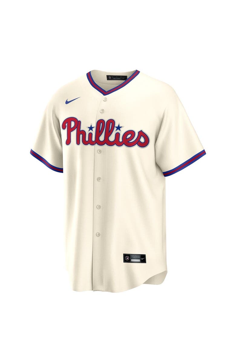 Nike Men's Nike Cream Philadelphia Phillies Alternate Replica Team Jersey, Alternate, color,