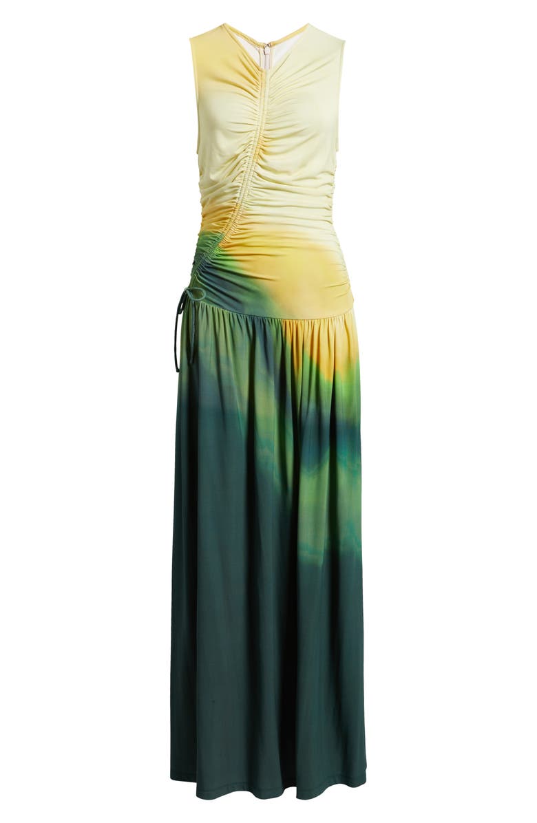 Sani Ruchi Center Ruched Ombré Knit Dress, Alternate, color, Sunlit Emerald