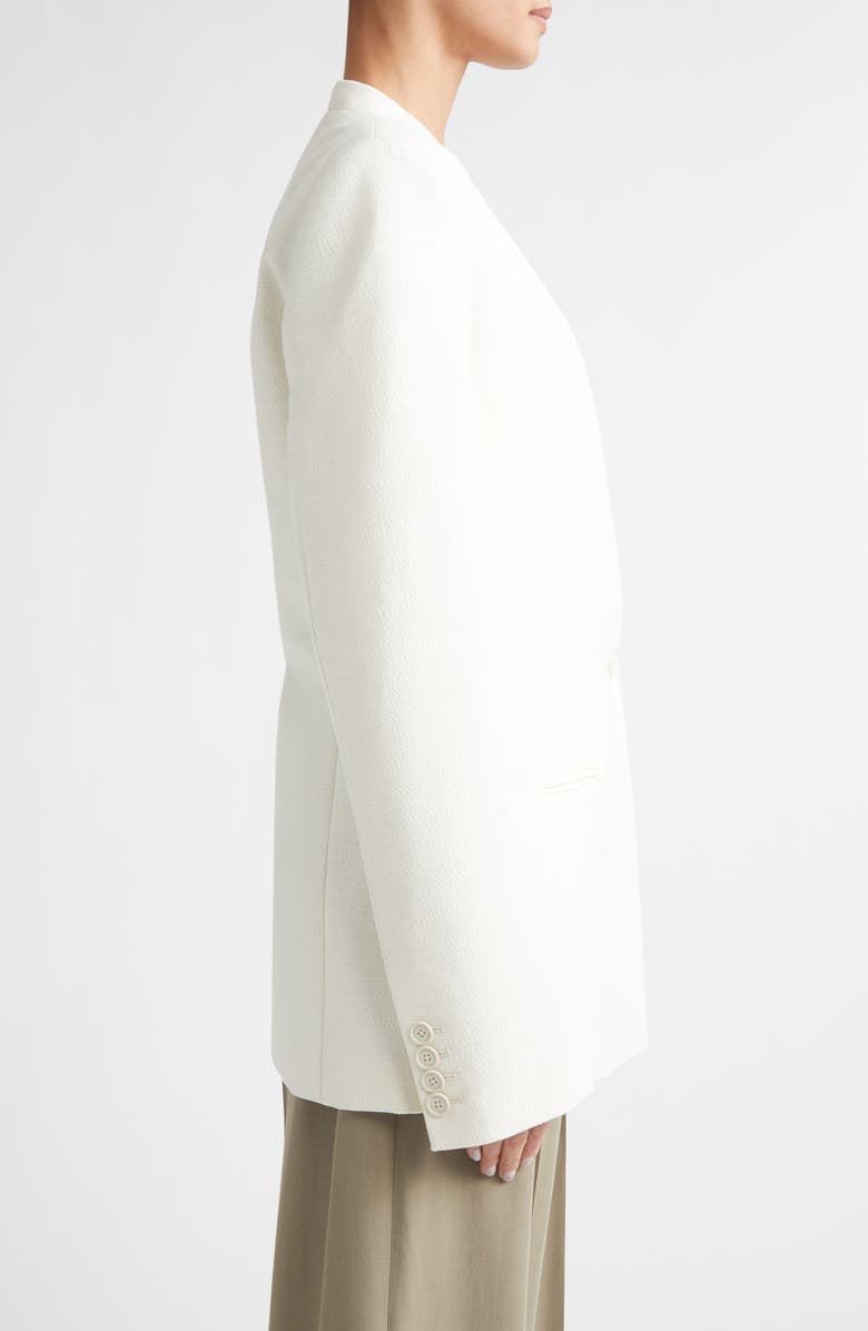 TOTEME Basket Weave Blazer, Alternate, color, Ecru