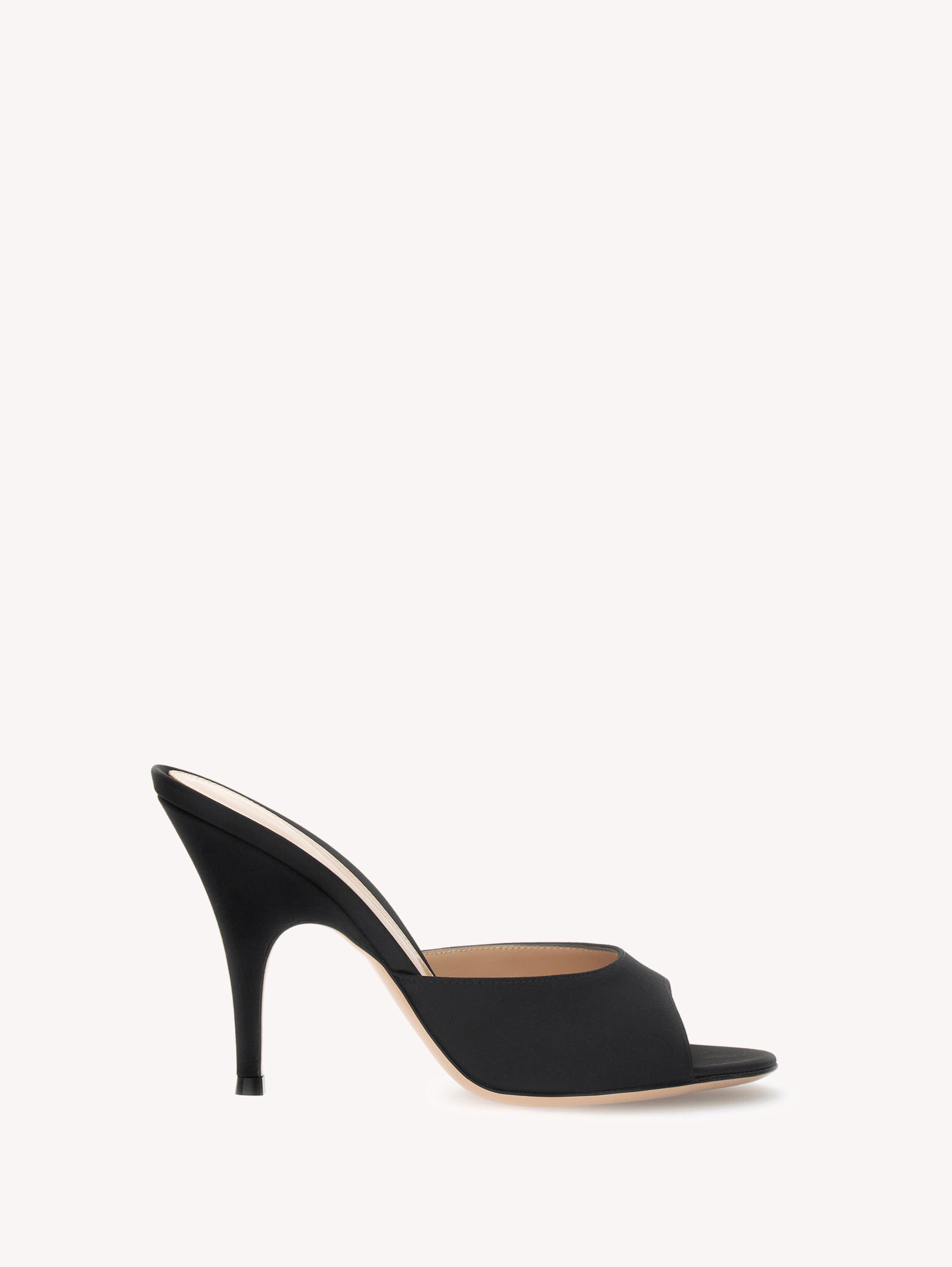 Sofia Mule 95 Mules, Main, color, Black Satin