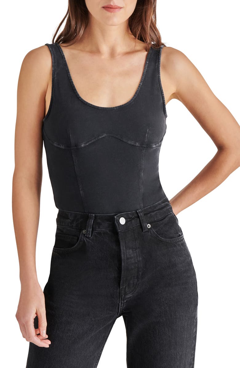 Steve Madden Lailah Stretch Cotton Bodysuit, Main, color, 
