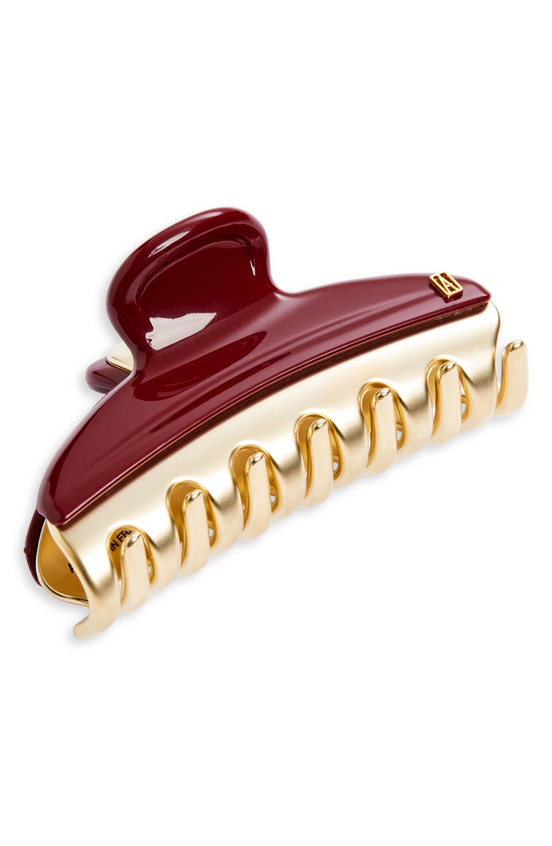 Alexandre de Paris Medium Two-Tone Claw Clip, Main, color, Burgundy