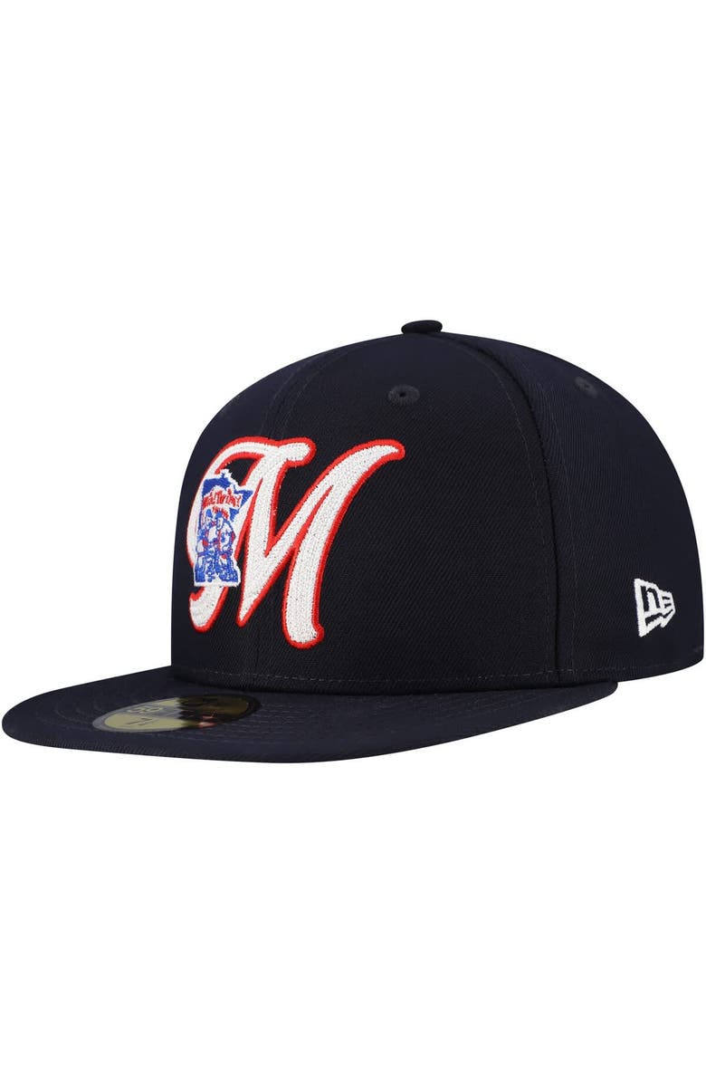 New Era Men's New Era Navy Minnesota Twins  Duo Logo 2.0 59FIFTY Fitted Hat, Main, color, Navy