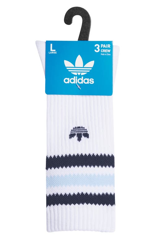 Adidas Originals Adidas Assorted 3-pack Roller Crew Socks In Multi