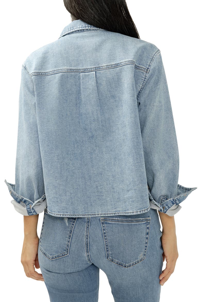 Lightweight Knit Denim Shirt, Alternate, color, CRICKETS