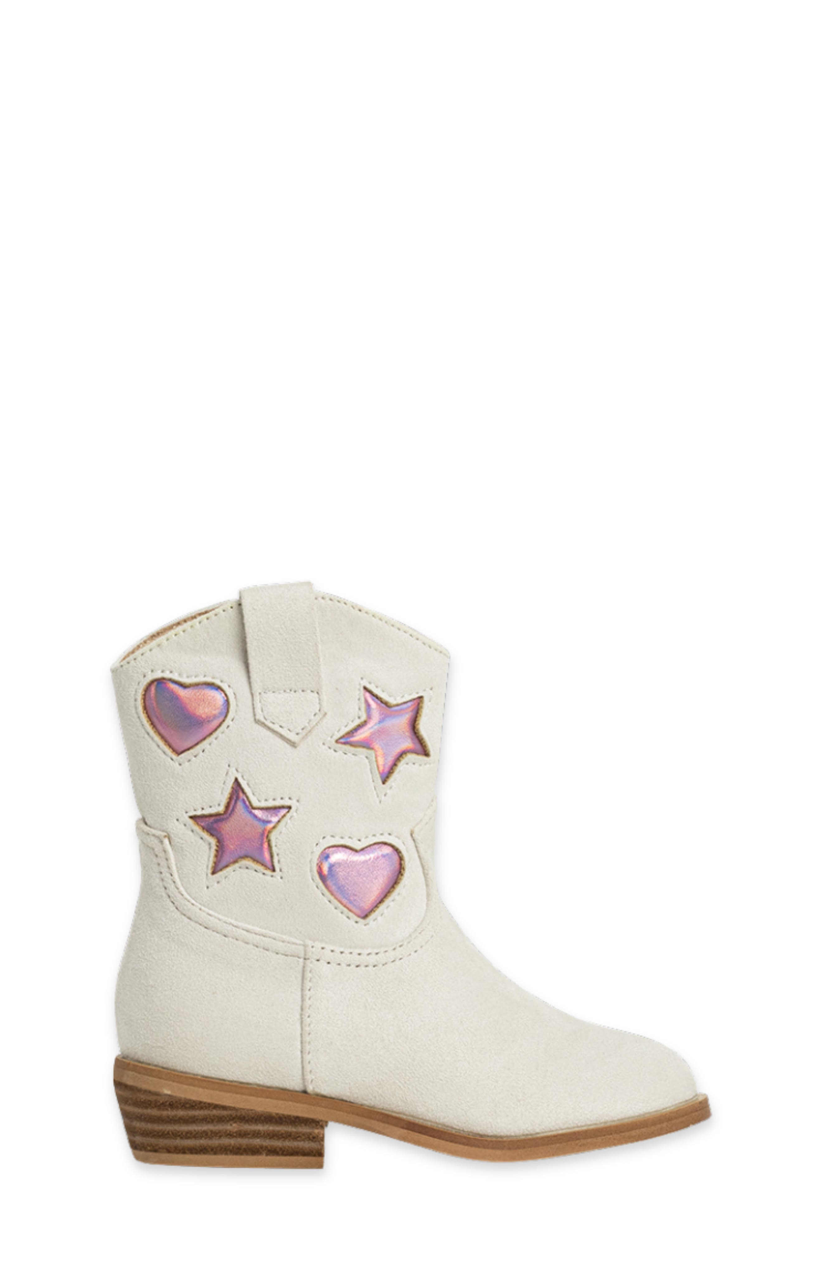 Kids' Zimba Mini Faux Leather Western Boot, Alternate, color, LIGHT GREY SUEDE