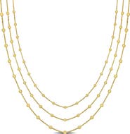 DELMAR Three-Strand Ball Chain Necklace
