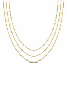 DELMAR Three-Strand Ball Chain Necklace