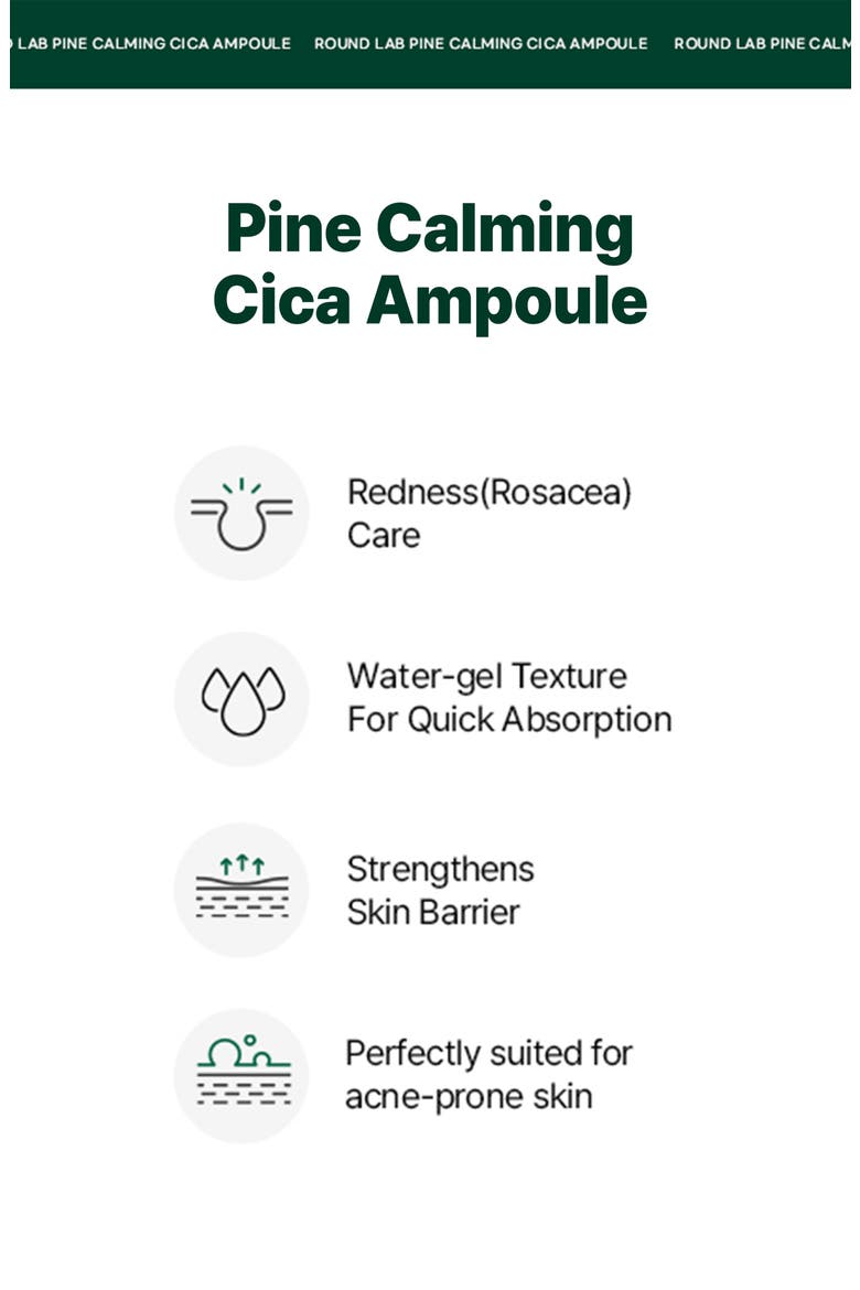 Pine Calming Cica Ampoule, Alternate, color, NO COLOR