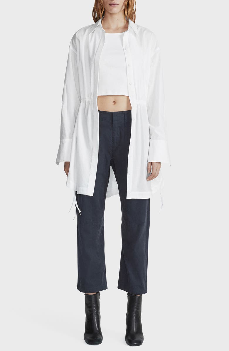 rag & bone Leyton Crop Cotton Work Pants, Alternate, color, Salute