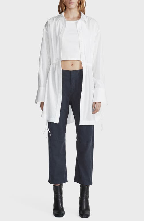 Rag & Bone Leyton Crop Cotton Work Pants In Salute