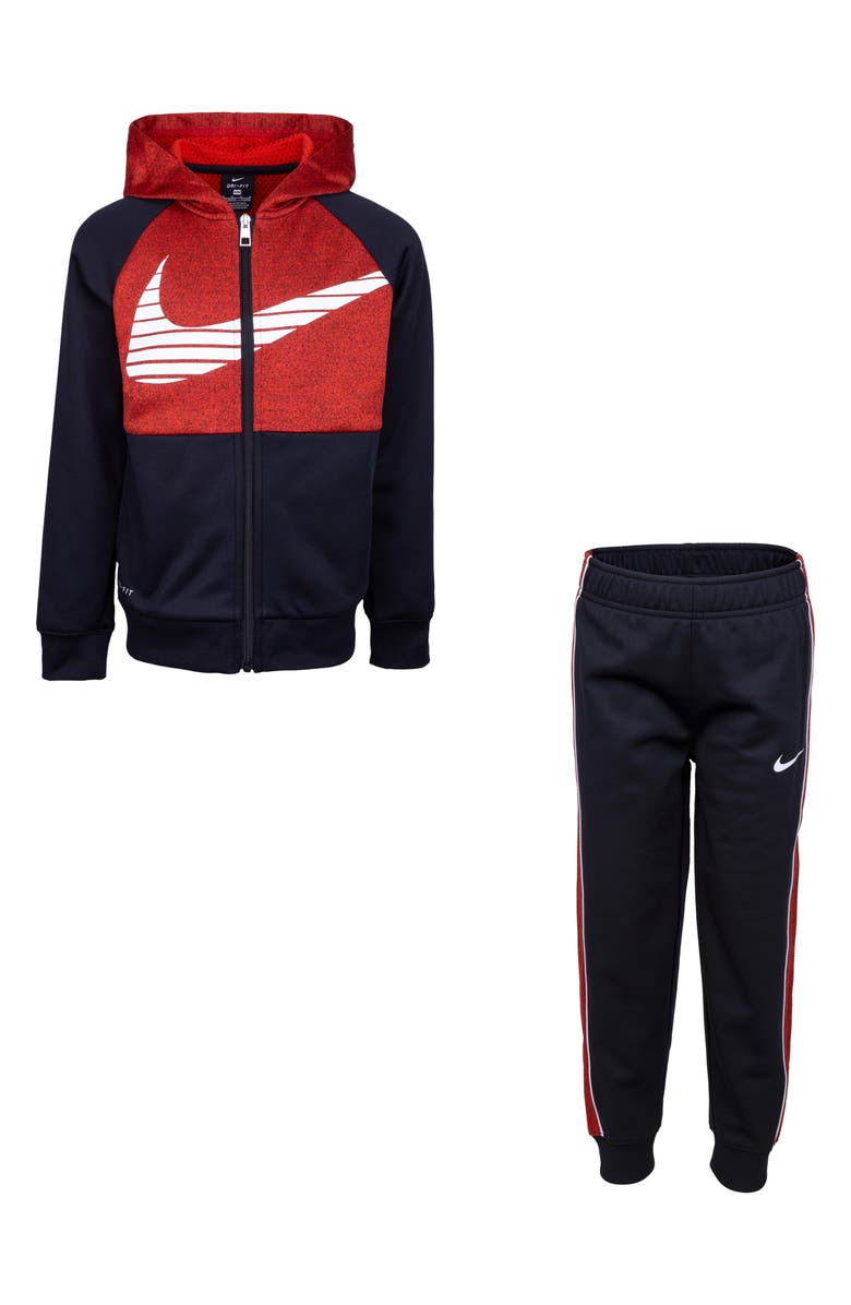 Nike Kids' Therma-FIT Colorblock Hoodie & Joggers Set, Main, color, 