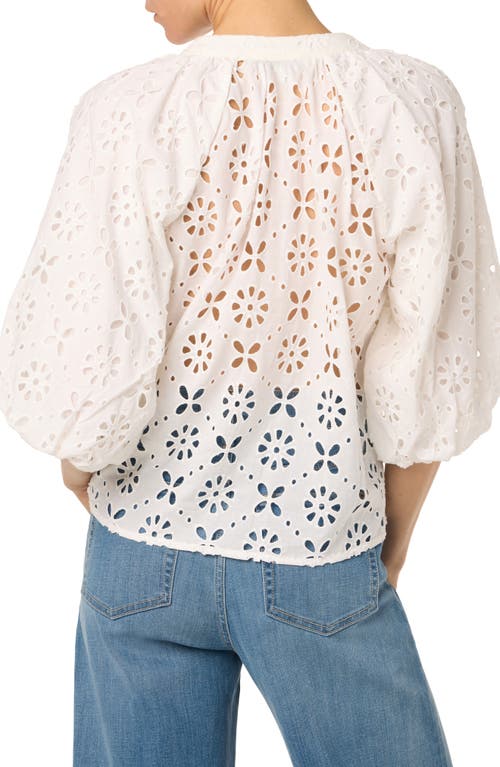 Joe's Women's The Broderie Lace Puff-sleeve Top In White