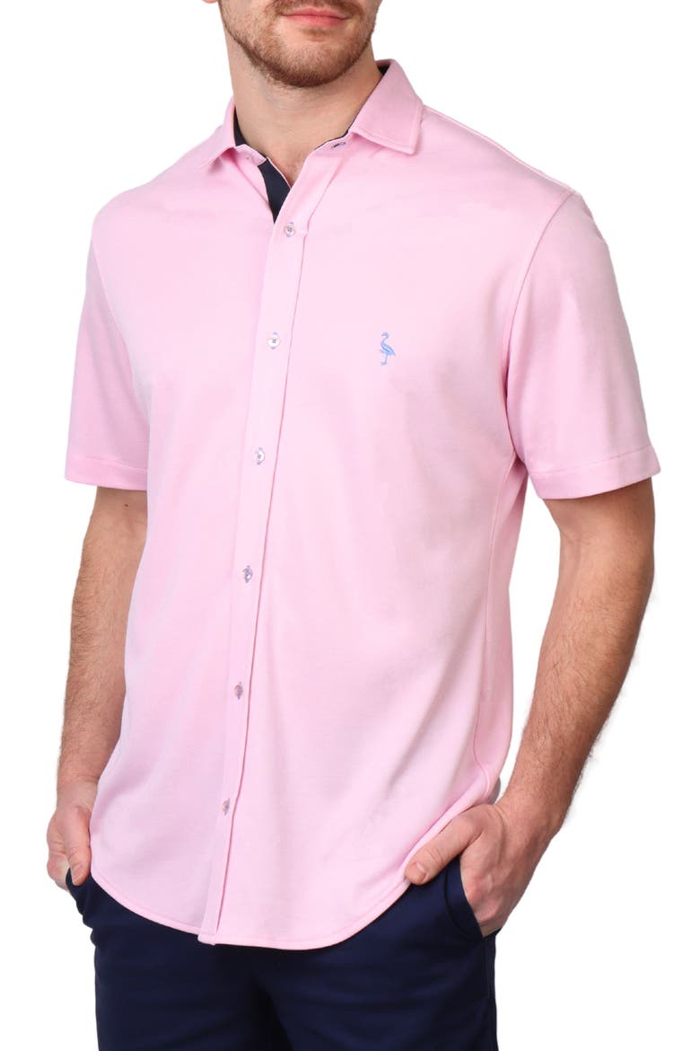 Solid Modal Blend Short Sleeve Shirt, Main, color, LIGHT PINK