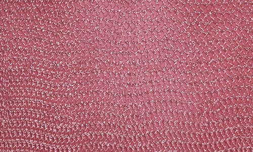 Alaïa Long Sleeve Open Knit Chain Mail Dress In Corail