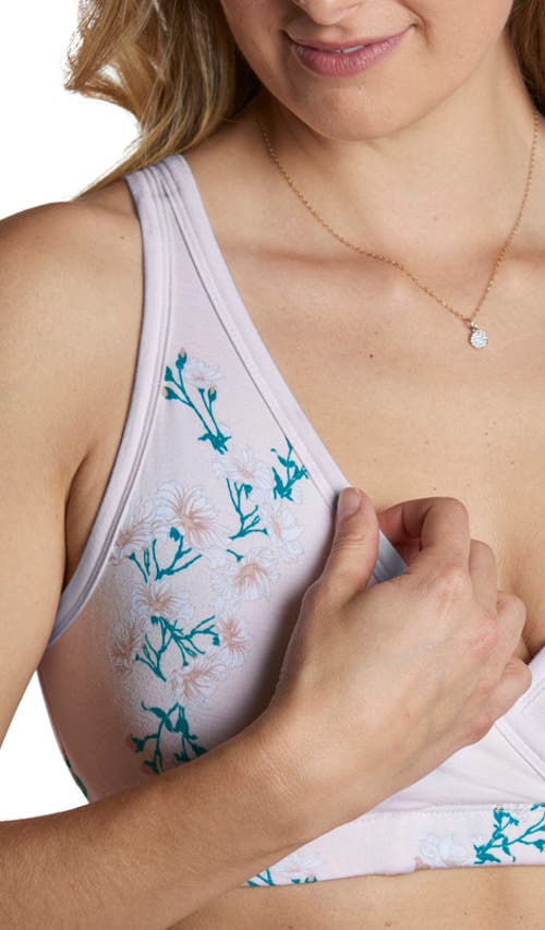 Everly Grey Paisley During & After 3-piece Maternity/nursing Sleep Bras In Multi