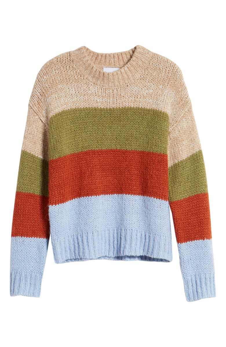 J.O.A. Multi Stripe Sweater, Alternate, color, 