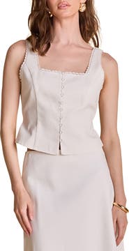 Endless Rose Lace Trim Crop Tank