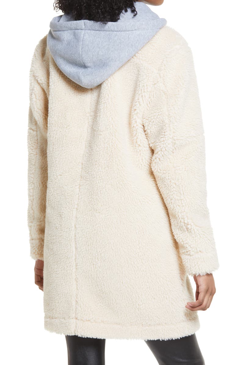 BP. Long Hooded Teddy Coat, Alternate, color, 