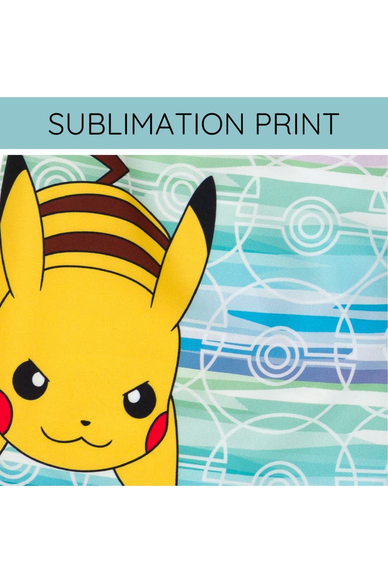 Swimwear Bathing Suit Swim Trunks UPF 50+, Alternate, color, Pikachu Blue Multi