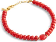 Madewell Puffy Flower Beaded Bracelet