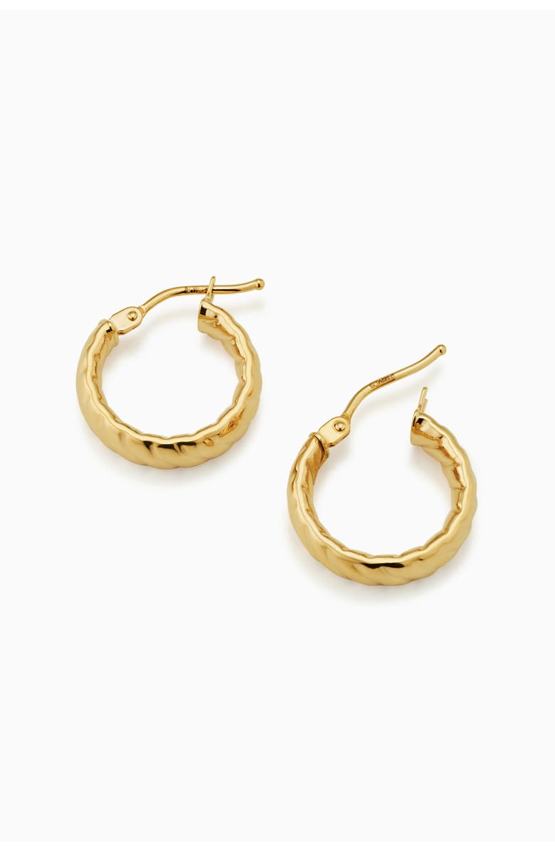 Oradina 18K Gold Cobra Mini Hoops, Alternate, color, 