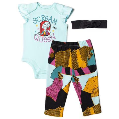 Nightmare Before Christmas 3-Piece Bodysuit and Pants Set